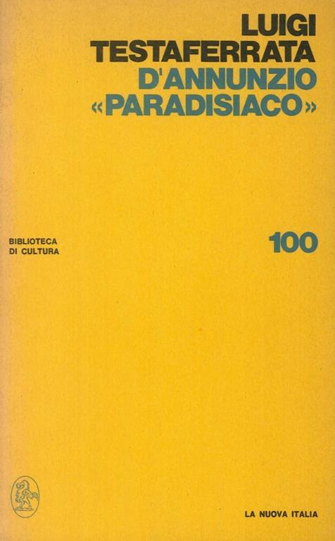 D'Annunzio "Paradisiaco" - Luigi Testaferrata - copertina