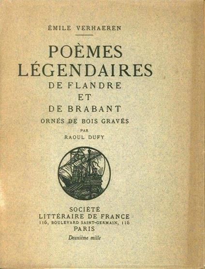 Poèmes légendaires de Flandre et de Brabant ornés de bois gravés - Emile Verhaeren - copertina