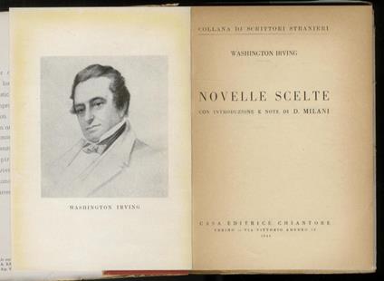 Novelle scelte. Con introduzione e note di D. Milano - Washington Irving - copertina