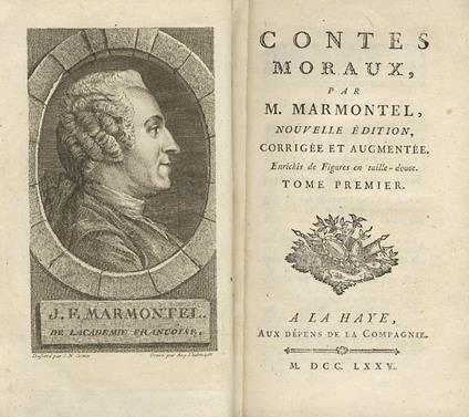 Contes moraux Nouvelle édition corrigée et augmentée, enrichis de figures en taille-douce - Jean-François Marmontel - copertina