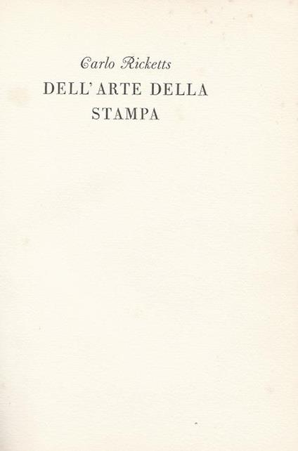 Dell'arte della stampa - copertina