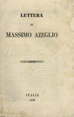 Lettera di Massimo Azeglio