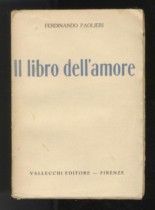 Il libro dellamore - Ferdinando Paolieri - copertina