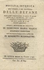 Notizia istorica dell'origine, e del significato delle befane nella quale compiutamente si tratta di quando questo uso si introducesse, dell'origine e significato del nome di befana, con tutto quello che a tal costume appartiene. Operetta dilettevole ed i