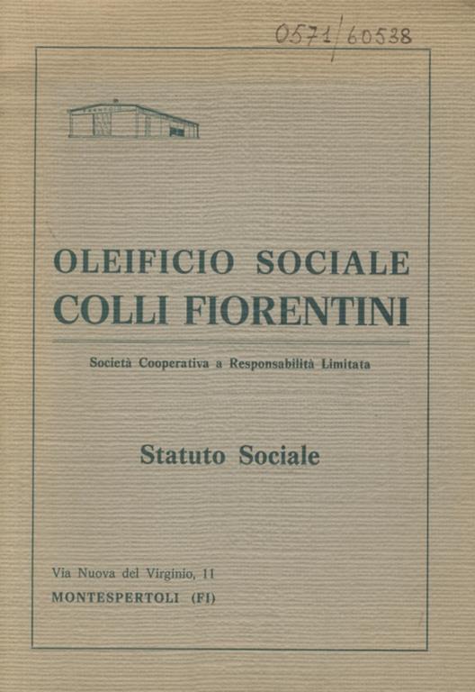 Oleificio Sociale Colli Fiorentini Statuto Sociale - copertina