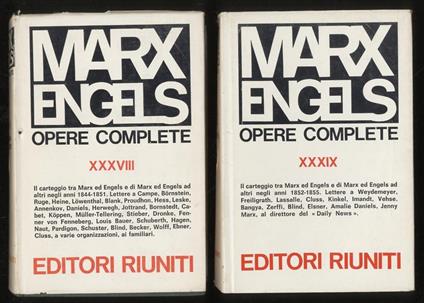 Opere complete - Karl Marx,Friedrich Engels - copertina