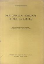 Per Giovanni Emiliani e per la verità