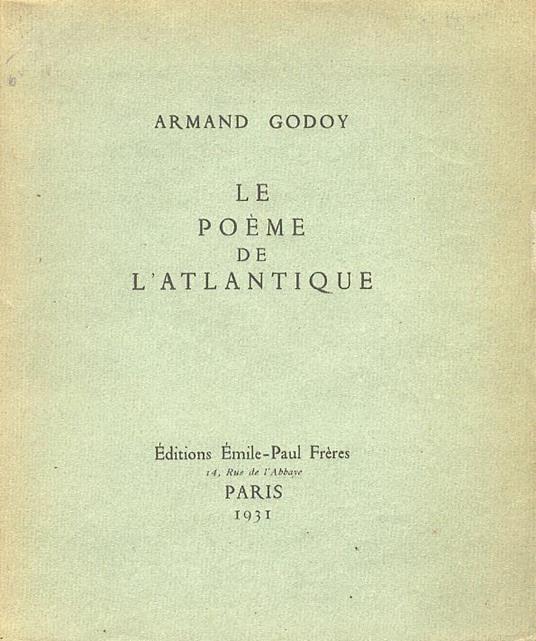 Le poème de l'Atlantique - Armand Godoy - copertina