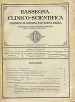 Rassegna Clinico-Scientifica dell'Istituto Biochimico Italiano sotto il controllo dello Stato. Pubblicazione mensile. poi: Periodico di dottrina e pratica medica. Direttore: G. Lorenzini. Edizione italiana. Anni V: NN. 1-12 X: NN. 1-12 uno doppio XII: N