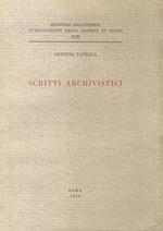 Scritti archivistici