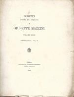 Scritti Letterari di Giuseppe Mazzini. Volume V