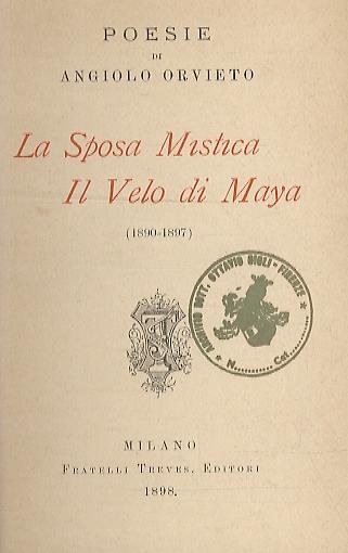 La Sposa Mistica. Il velo di Maya. 1890-1897 - Angiolo Orvieto - copertina