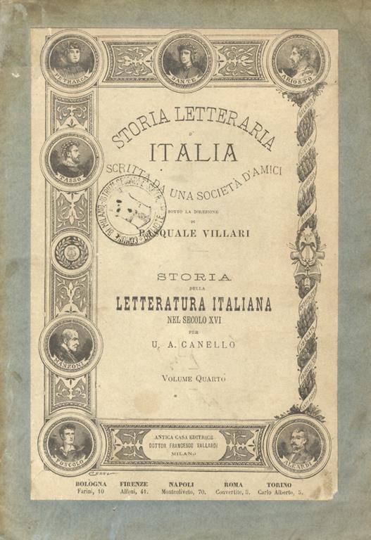 Storia della letteratura italiana nel secolo XVIII. Scritta da