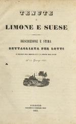 Tenute di Limone e Suese. Descrizione e stima dettagliata per lotti. In esecuzione dell'ordinanza di S.E. il Ministro delle Finanze del 24 gennaio 1852