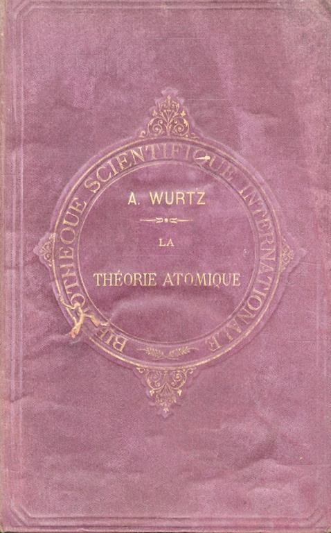 La théorie atomique - Adolphe Wurtz - copertina