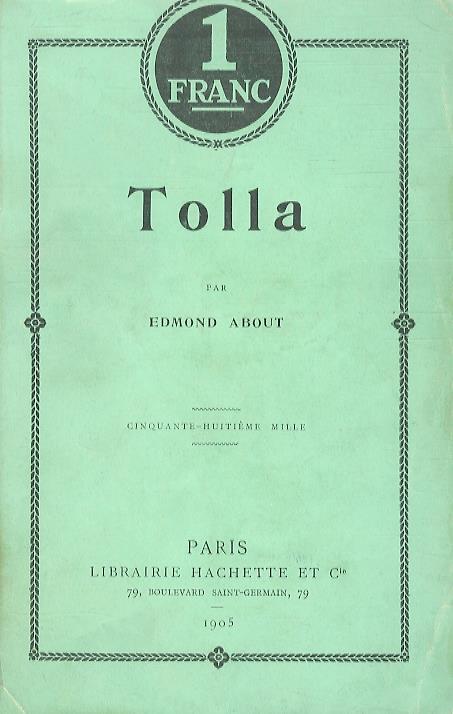 Tolla - Edmond About - copertina