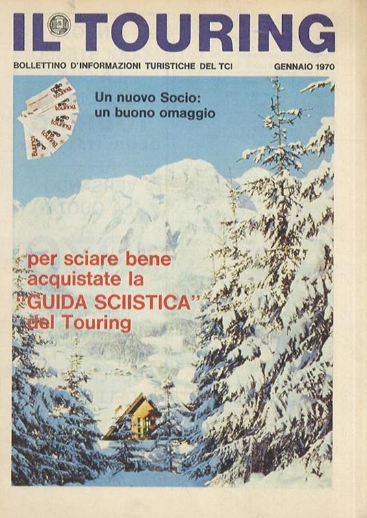 Il Touring. Bollettino d'informazioni turistiche del TCI. Gennaio 1970 - copertina