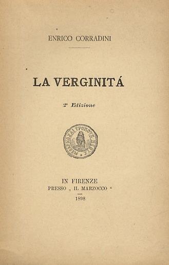 La verginità. 2a edizione - Enrico Corradini - copertina