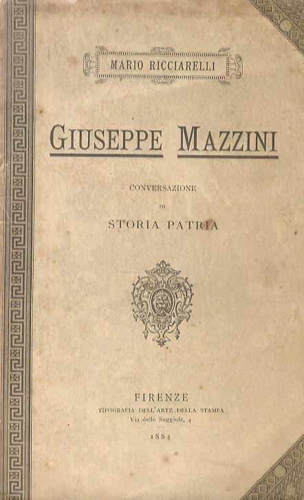 Giuseppe Mazzini. Conversazione di storia patria - Mario Ricciarelli - copertina