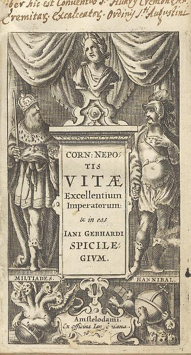 Vitae Excellentium Imperatorum & in eas Iani Gebhardi Spicilegium - Nepos Cornelius - copertina