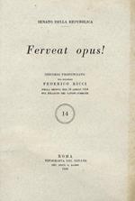 Ferveat opus! Discorso pronunciato dal senatore Federico Ricci nella seduta del 20 aprile 1950 sul bilancio dei lavori pubblici