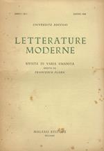 LETTERATURE moderne. Rivista di varia umanità diretta da Francesco Flora. Anno I. N. 1. Giugno 1950