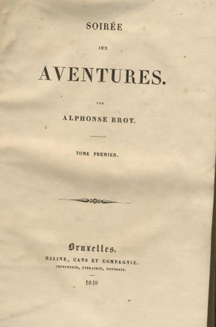 Soirée aux aventures - Alphonse Brot - copertina