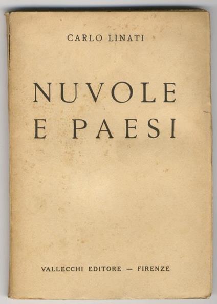 Nuvole e paesi - Carlo Linati - copertina