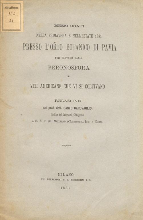 De l'adaptation au sol dans la question des vignes américaines. Compte rendu sténographique d'une conférence faite le 2 septembre 1886, au Congrès National viticole de Bordeaux - Felix Sahut - copertina