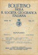 Bollettino della R. Società Geografica Italiana. Pubblicazione mensile. Serie VII. Vol. IV: 1939. Fascicolo 5