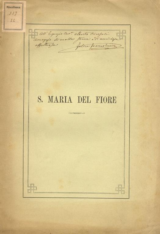 Facciata tricuspidale di S. Maria del Fiore - Felice Francolini - copertina