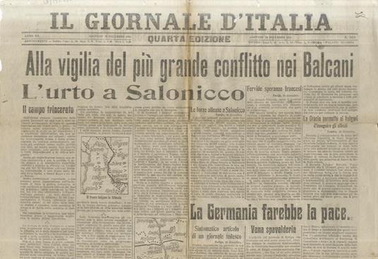 GIORNALE (IL) d’Italia. Quarta edizione. Anno XV. Giovedì 30 dicembre 1915 - copertina