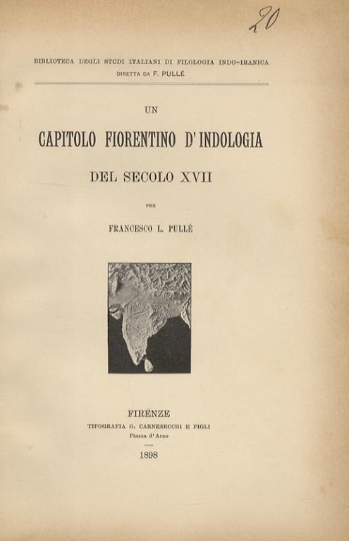 Un capitolo fiorentino d'indologia del secolo XVII - Francesco L. Pullé - copertina