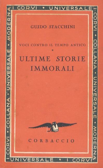 Ultime storie immorali. XII edizione - Guido Stacchini - copertina