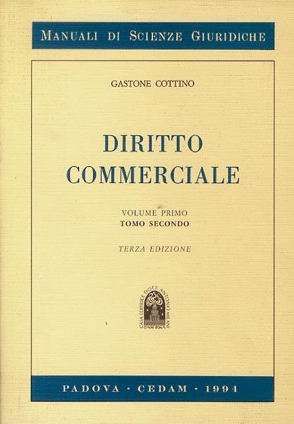 Diritto commerciale - Gastone Cottino - copertina