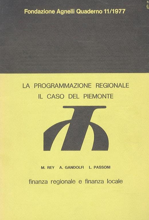 Finanza regionale e finanza locale - M. Rey - copertina