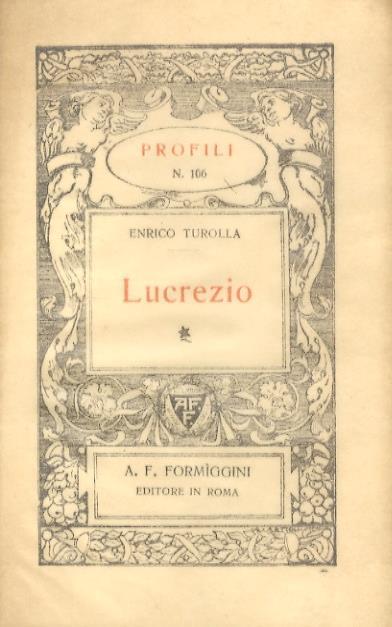 Lucrezio - Enrico Turolla - copertina