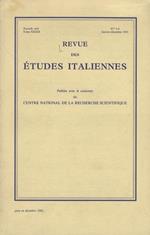 REVUE des Etudes Italiennes. Publiée avec le concours du Centre National de la Recherche Scientifique. Nouvelle série. Tome XXXIX. N. 1-4, janvier-décembre 1993.1