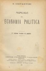 Manuale di economia politica. 3a edizione riveduta ed ampliata