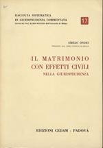 Il matrimonio con effetti civili nella giurisprudenza