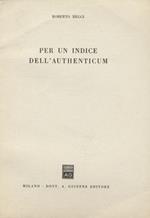 Per un indice dell’Authenticum