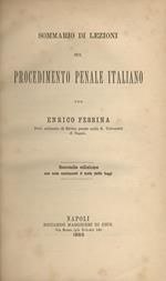 Sommario di lezioni sul procedimento penale italiano. Seconda edizione con note contenenti il testo delle leggi