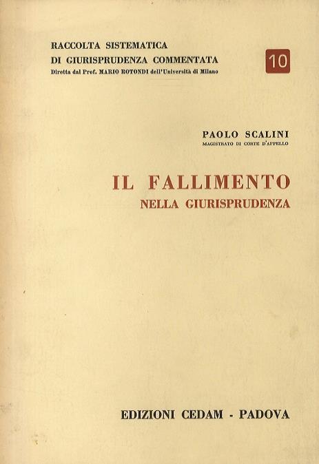 Il fallimento nella giurisprudenza - Paolo Scalini - copertina
