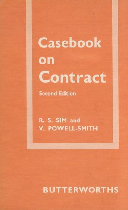 Casebook on contract [...] Second edition - copertina