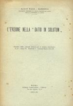 L’evizione nella “Datio in Solutum”