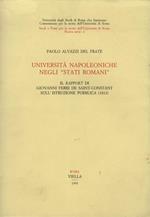 Università napoleoniche negli «Stati romani». Il «Rapport» di Giovanni Ferri de Saint-Costant sull'istruzione pubblica