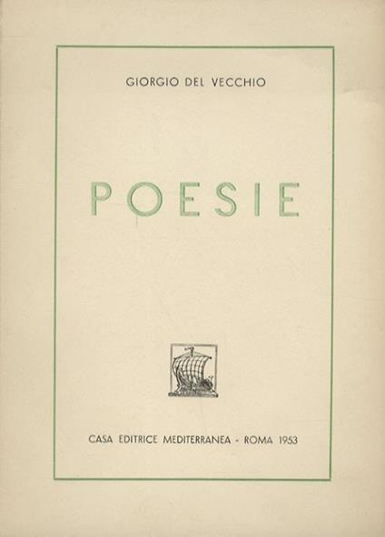 Poesie - Giorgio Del Vecchio - copertina