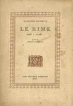 Le rime edite e inedite. A cura di Oretta Sacchetti