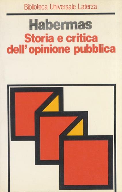 Storia e critica dell'opinione pubblica - Jürgen Habermas - copertina