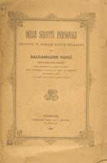 Delle servitù personali secondo il codice civile italiano